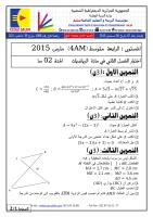 examen +corrigé  maths 2015 4AM T2.pdf