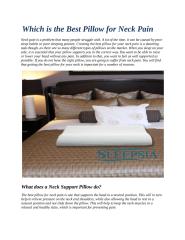 Which is the Best Pillow for Neck Pain.ppt